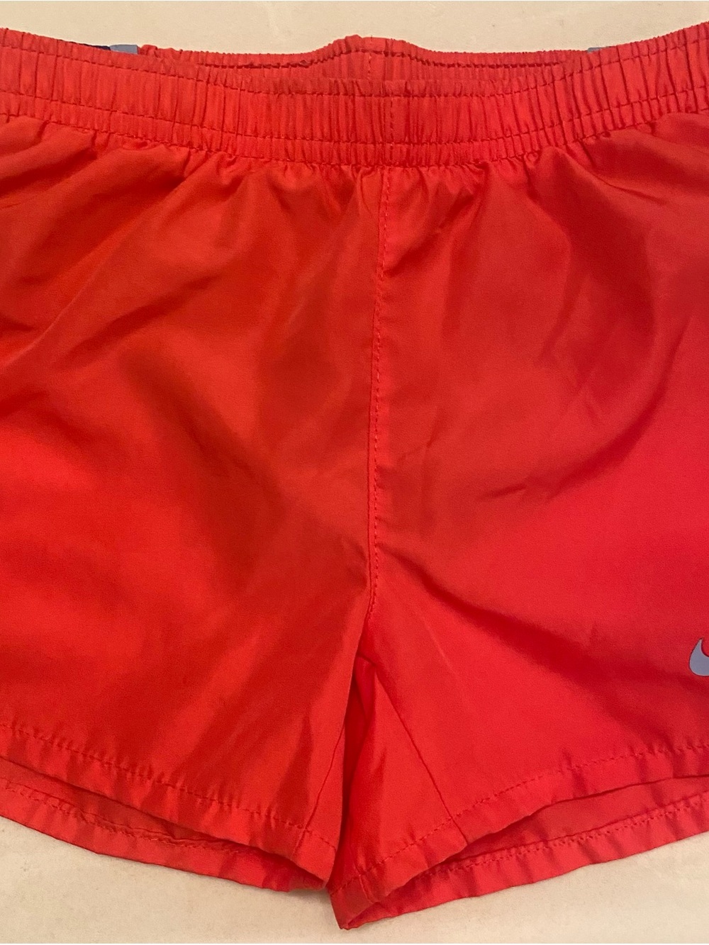 Nike  Orange Swim Shorts with Swoosh Logo